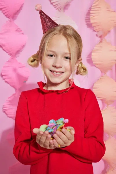 Bisby Kids' Ruffle Neck Tory Dress In Red