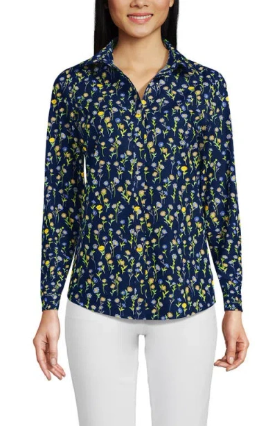Lands' End Plus Size No Iron Button Front Shirt