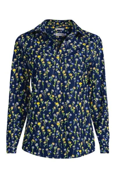 Lands' End Plus Size No Iron Button Front Shirt