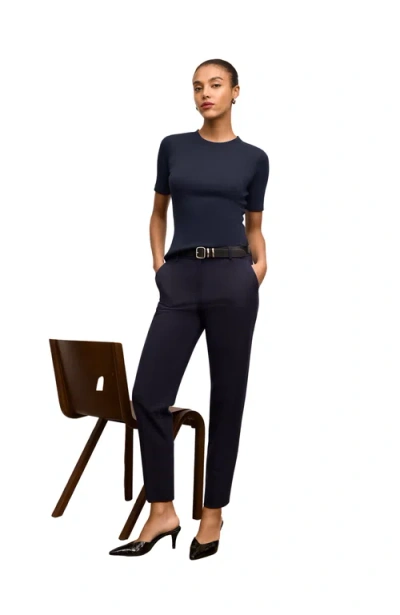 M.m.lafleur Blanche Button-back Top In Blue