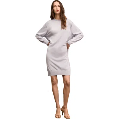 M.m.lafleur M. M.lafleur Cotton Silk Knit Eve Sweater Dress In White