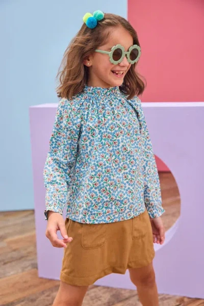 Bisby Kids' Floral Tory Top In Blue