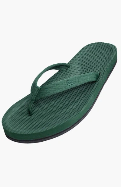 Indosole Responsibly-made Tire Sole Easy Living Flip Flops In Green