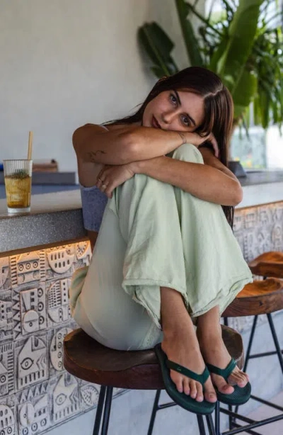 Indosole Responsibly-made Tire Sole Easy Living Flip Flops In Green