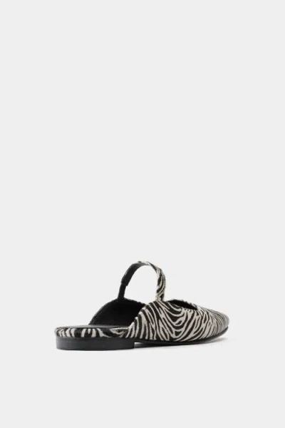 Dante Leather Ballerinas Mara Zebra In Black