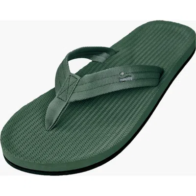 Indosole Responsibly-made Tire Sole Easy Living Flip Flops In Green