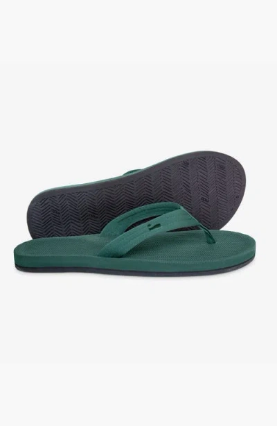 Indosole Responsibly-made Tire Sole Easy Living Flip Flops In Green
