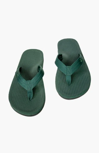 Indosole Responsibly-made Tire Sole Easy Living Flip Flops In Green