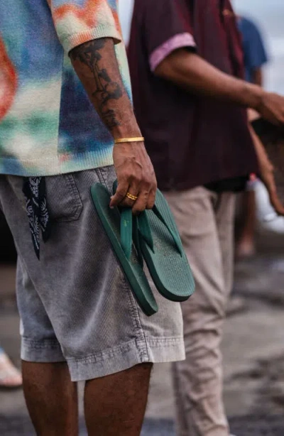 Indosole Responsibly-made Tire Sole Easy Living Flip Flops In Green