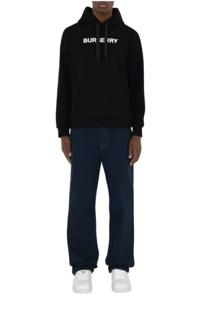 Burberry Black Cotton Sweatshirt In Black