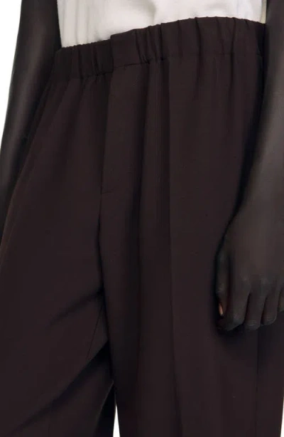 Sandro Wide Leg Trousers In Brown