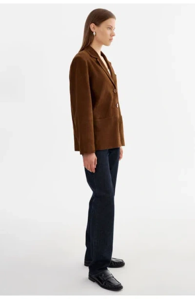 Lamarque Tori | Suede Blazer Jacket In Brown