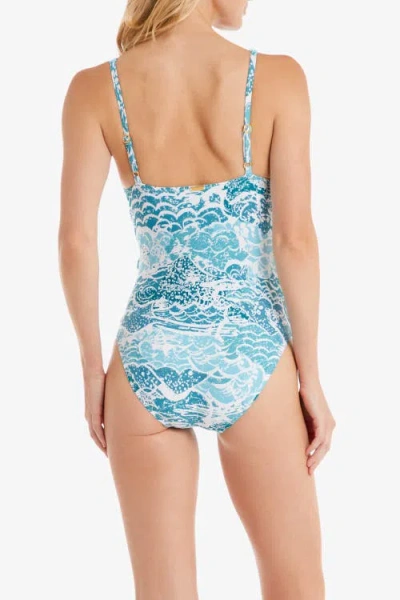 Helen Jon Wrap One-piece In Blue