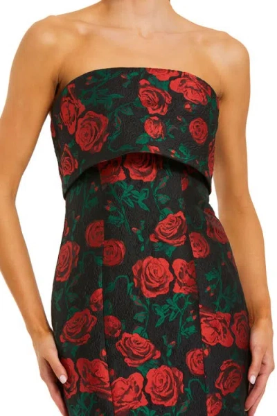 Mac Duggal 27679 Floral Long Mermaid Formal Evening Gown In Brown