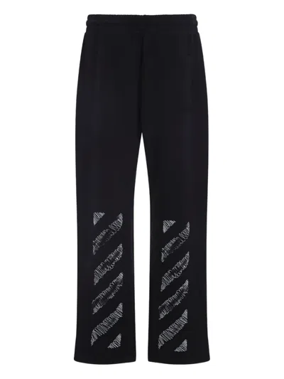 Off-white Black Ink Arrow Jogging Trousers In Black
