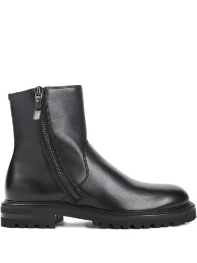 Giorgio Armani Ankle-length Monobloc Rubber Outsole Boots In Black
