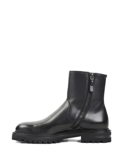 Giorgio Armani Ankle-length Monobloc Rubber Outsole Boots In Black