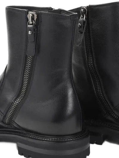 Giorgio Armani Ankle-length Monobloc Rubber Outsole Boots In Black