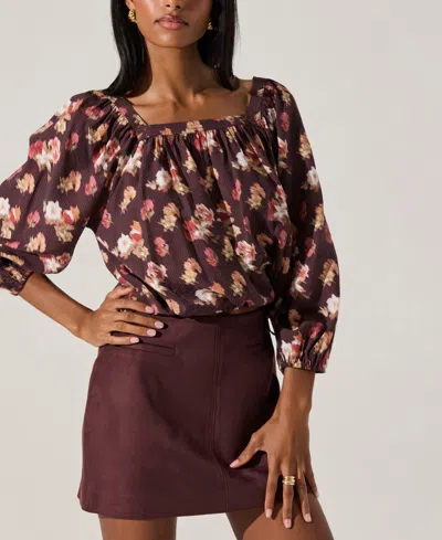 Astr Women's Laudine Mid-thigh Skirt In Burgundy