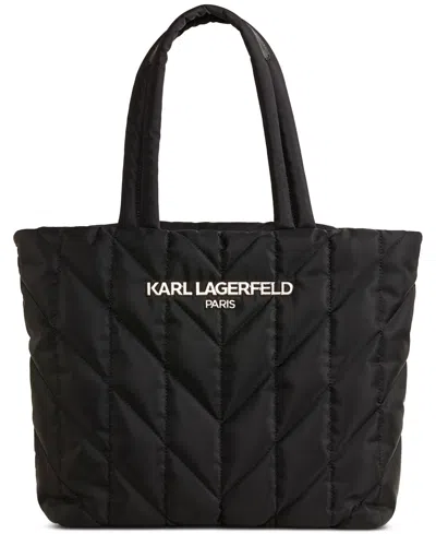 Karl Lagerfeld Voyage Large Tote Bag In Black