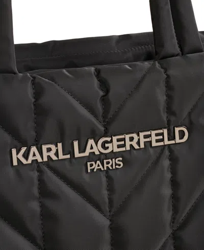 Karl Lagerfeld Voyage Large Tote Bag In Black