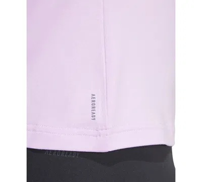 Adidas Originals Plus Size Train Essentials V-neck Short-sleeve Tee In Pink