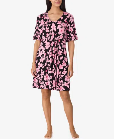 Ellen Tracy Women's V-neck Flutter Sleeve Tunic In Pink