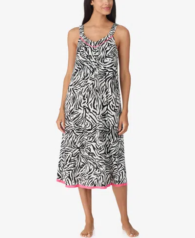 Ellen Tracy Midi Nightgown In Black