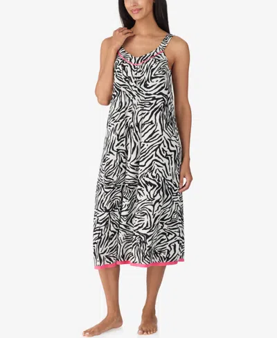 Ellen Tracy Midi Nightgown In Black