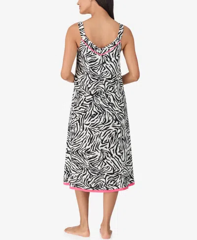 Ellen Tracy Midi Nightgown In Black