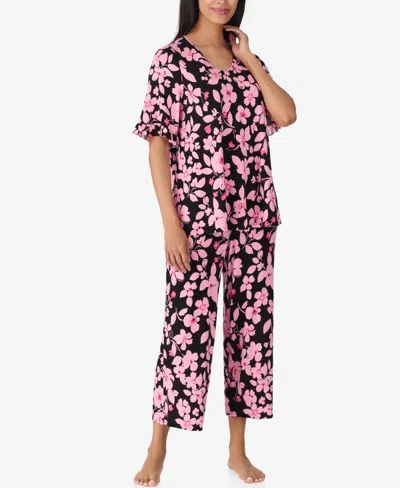 Ellen Tracy 2pc Wide Leg Pajama Set In Pink