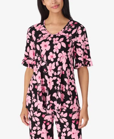 Ellen Tracy 2pc Wide Leg Pajama Set In Pink