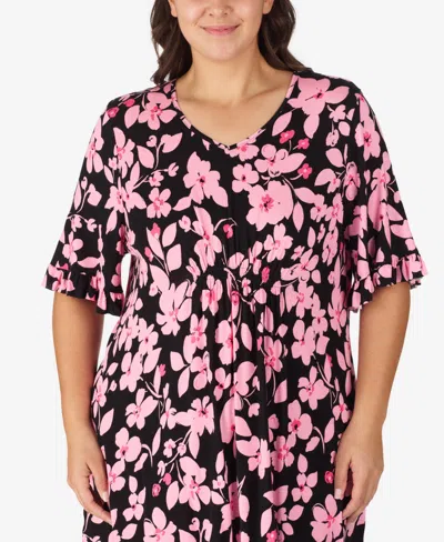 Ellen Tracy Women's V-neck Flutter Sleeve Tunic In Pink