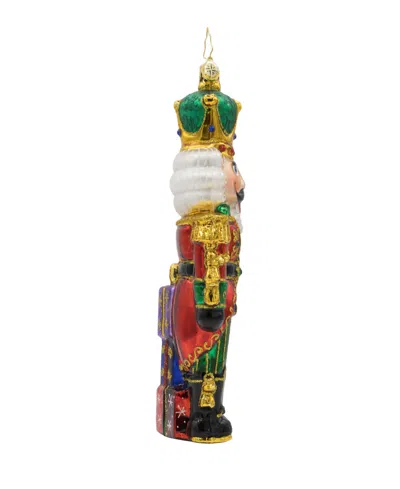 Christopher Radko Yuletide Sentinel Nutcracker Glass Ornament In Multi