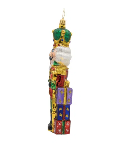 Christopher Radko Yuletide Sentinel Nutcracker Glass Ornament In Multi