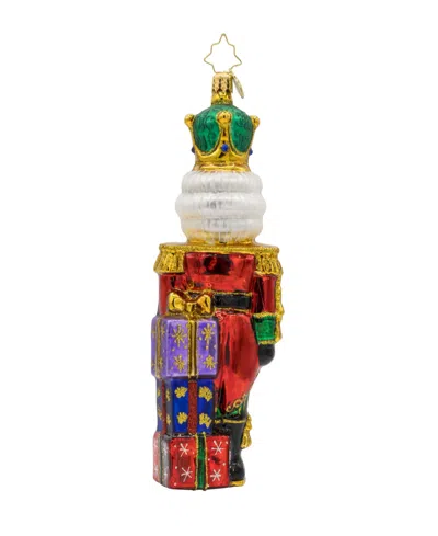 Christopher Radko Yuletide Sentinel Nutcracker Glass Ornament In Multi