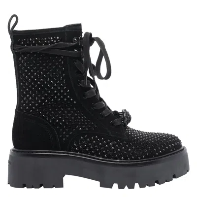 Kurt Geiger 50mm Crystal-embellished Boots In Black