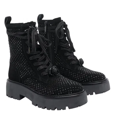 Kurt Geiger 50mm Crystal-embellished Boots In Black