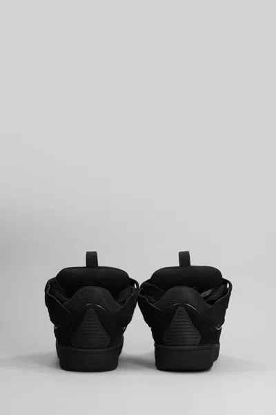 Lanvin Curb Suede Sneakers Black Color In Black