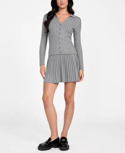 Guess Women's Pleated Miranda Sweater Skirt In Gray