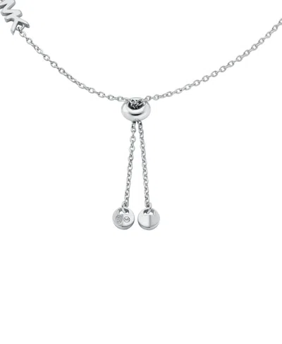 Michael Kors Precious Metal-plated Sterling Silver Pavé Halo Slider Bracelet In Metallic