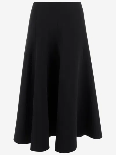 Jacquemus Triangle Midi Skirt Flared Hem In Black