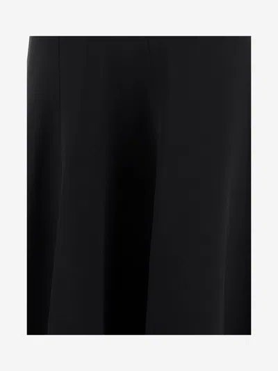 Jacquemus Triangle Midi Skirt Flared Hem In Black