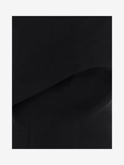 Jacquemus One Shoulder Mini Dress With Asymmetric Neckline In Black