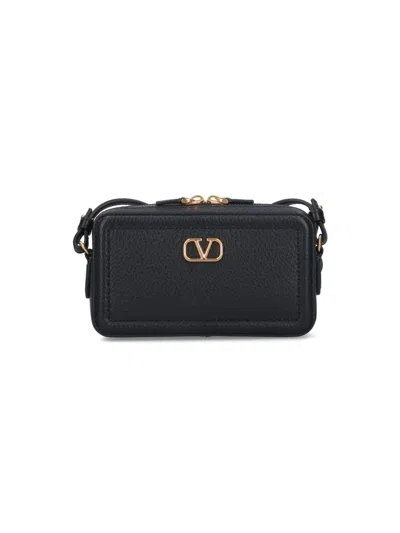 Valentino Garavani Altime Zippered Shoulder Bag In Black
