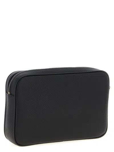 Valentino Garavani Clutch Bag With External Pocket And Wrist Strap In Black
