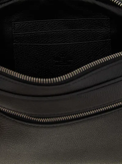 Valentino Garavani Clutch Bag With External Pocket And Wrist Strap In Black