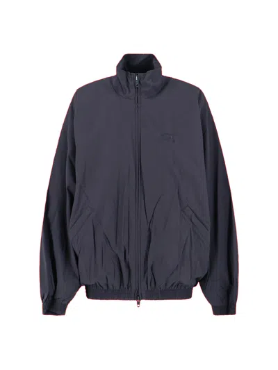 Balenciaga Lightweight Black Icon Jacket In Blue