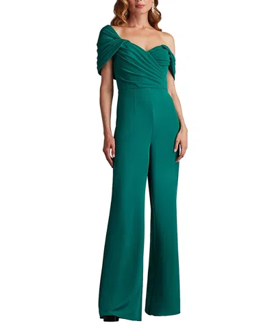Tadashi Shoji Bos24107y Long Formal Pleated Jumpsuit In Green