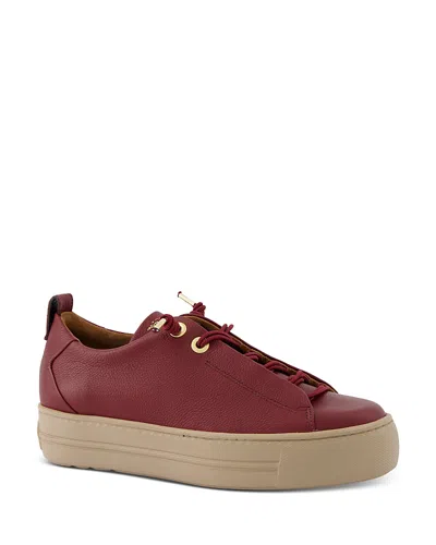 Paul Green Faye Sneaker In Burgundy